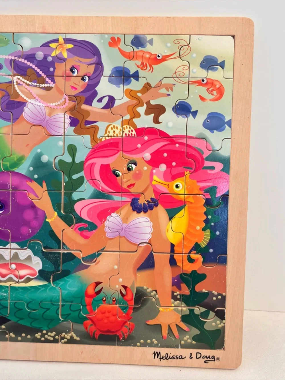 Melissa & Doug Wooden 48 Piece Jigsaw Puzzle Mermaid Fantasea